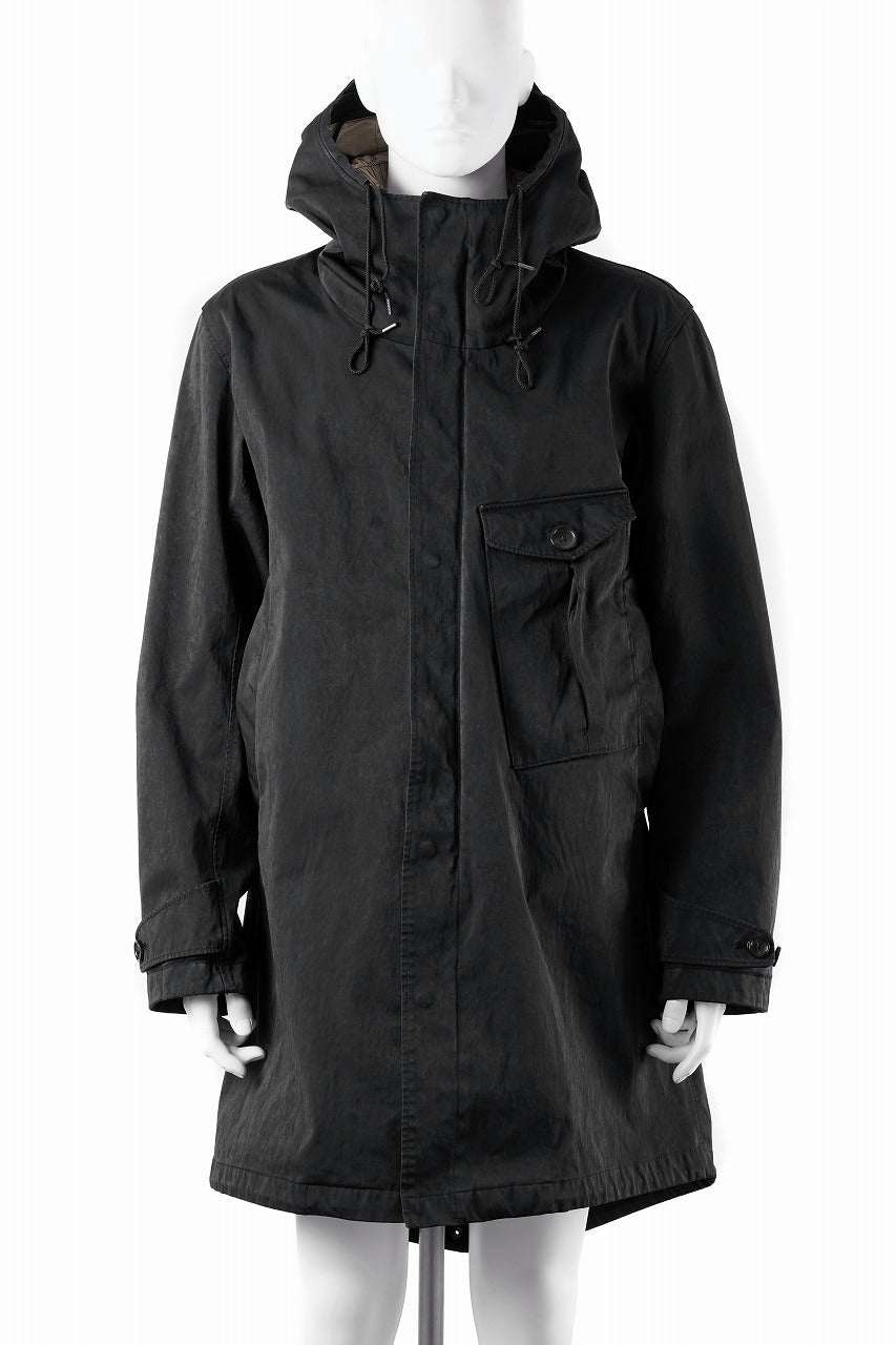 Ten c CYCLONE PARKA / GARMENT DYED OJJ (NERO)