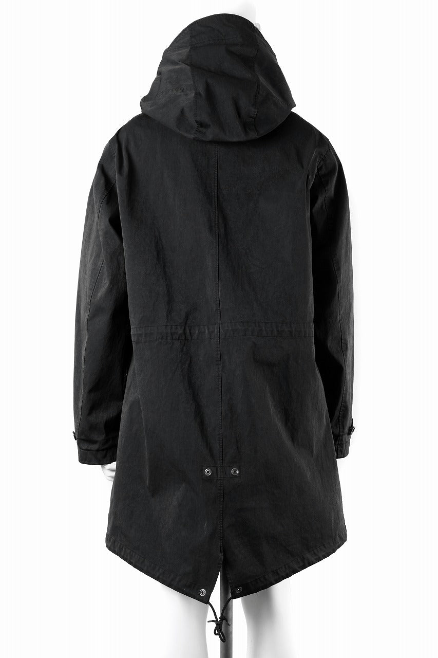 Ten c CYCLONE PARKA / GARMENT DYED OJJ (NERO)