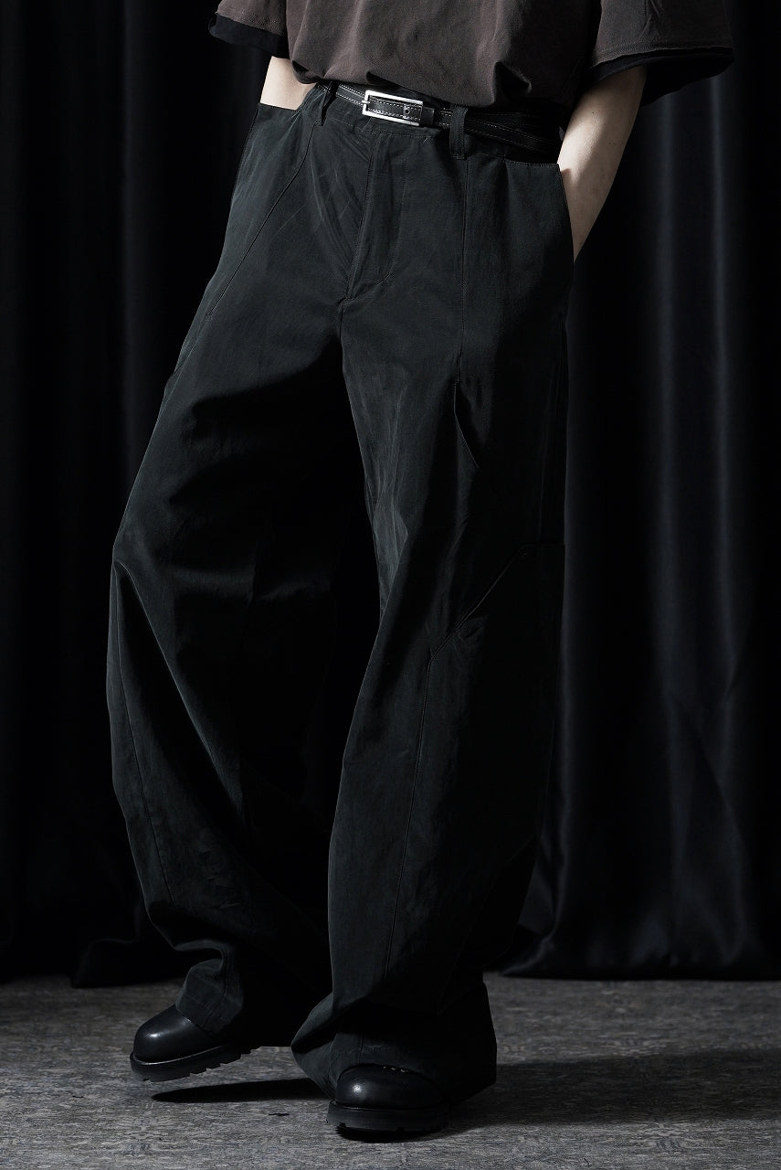 画像をギャラリービューアに読み込む, OPPOSE DUALITY 8POCKET PANEL CXC WIDE TROUSERS (BLACK)