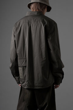 Load image into Gallery viewer, Ten c PADDED SHIRT / PIECE DYED COTTON/NYLON POPLIN (DARK GREEN)