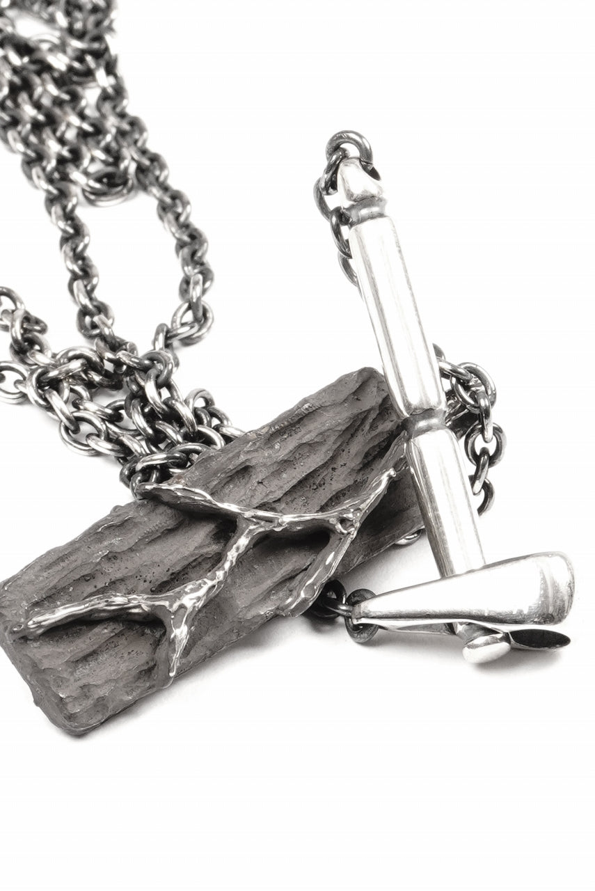Load image into Gallery viewer, Node by KUDO SHUJI P-68 EIKO - STERLING SILVER NECKLACE WITH ORIGINAL CLASP (60cm)