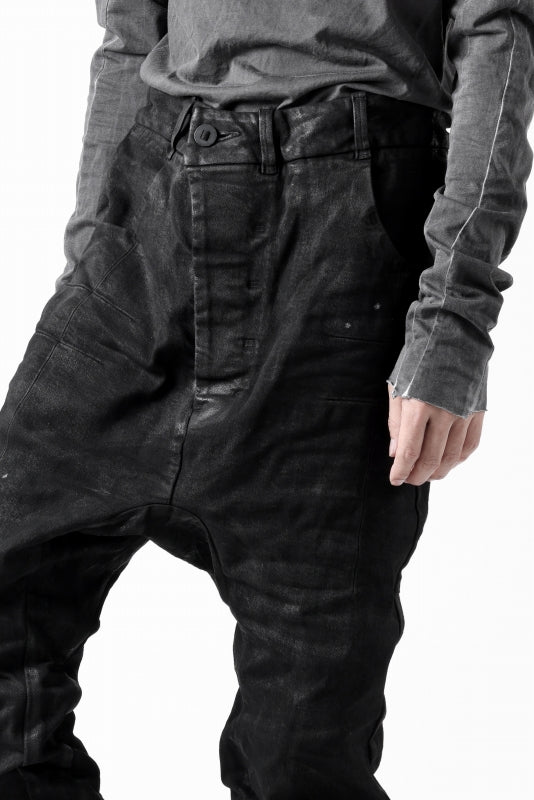 BORIS BIDJAN SABERI CROPPED TROUSER / VINYL COATED & NICKEL PRESSED & BODY MOLDED "P15.1BF-F1603K" (BLACK)