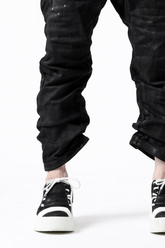 BORIS BIDJAN SABERI CROPPED TROUSER / VINYL COATED & NICKEL PRESSED & BODY MOLDED "P15.1BF-F1603K" (BLACK)