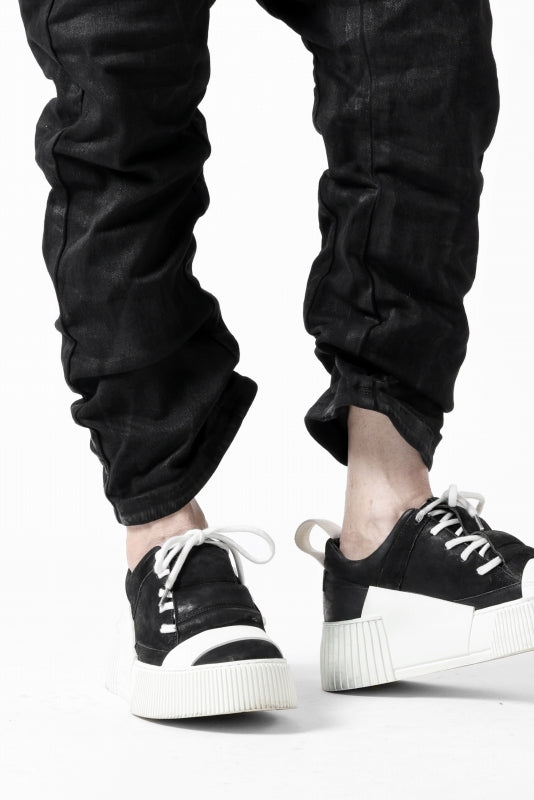 BORIS BIDJAN SABERI CROPPED TROUSER / VINYL COATED & NICKEL PRESSED & BODY MOLDED "P15.1BF-F1603K" (BLACK)