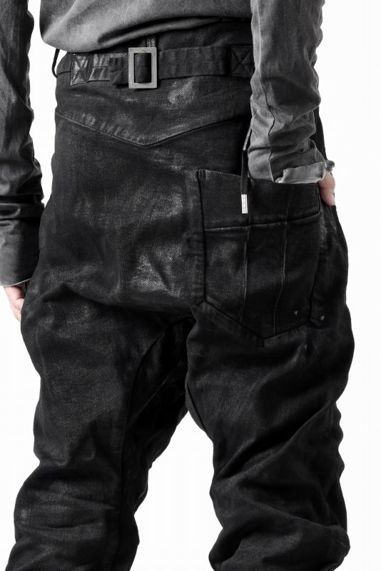 BORIS BIDJAN SABERI CROPPED TROUSER / VINYL COATED & NICKEL PRESSED & BODY MOLDED "P15.1BF-F1603K" (BLACK)