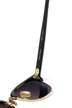 Load image into Gallery viewer, PORTER CLASSIC × 金子眼鏡 SUNGLASSES SMITH RIVET K18 (BLACK)
