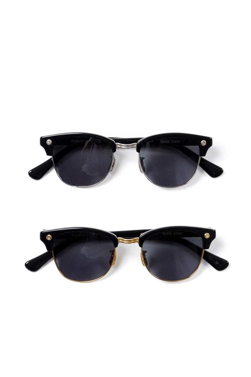 Load image into Gallery viewer, PORTER CLASSIC × 金子眼鏡 SUNGLASSES SMITH RIVET SV925 (BLACK)