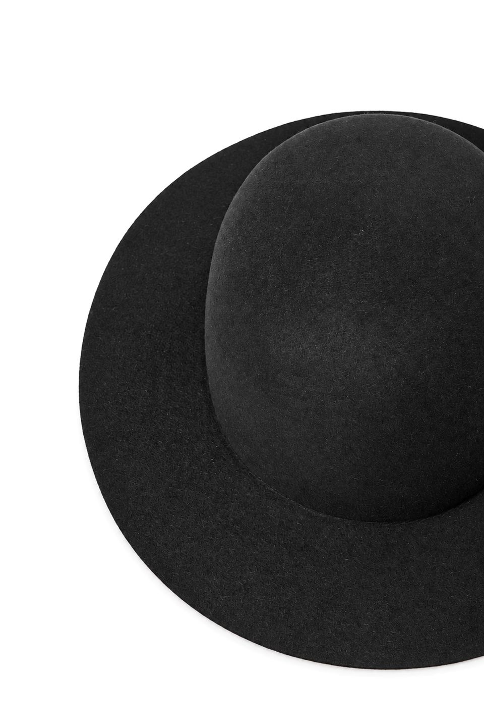 Load image into Gallery viewer, PORTER CLASSIC CLASSIC FELT HAT (WIDE BRIM) / (BLACK)