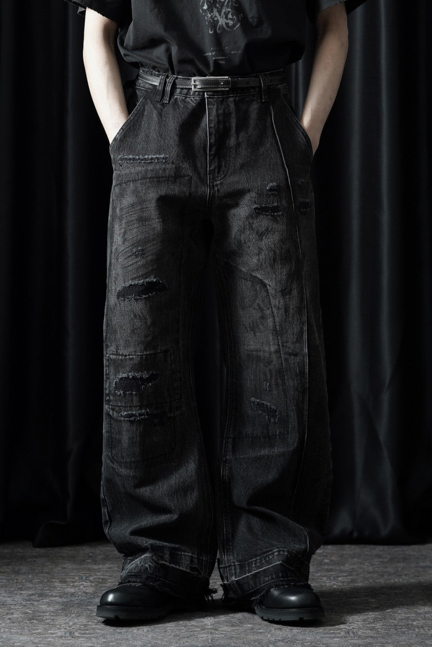 画像をギャラリービューアに読み込む, Professor.E AGED DENIM PANTS (WASHED BLACK)