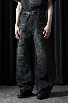 画像をギャラリービューアに読み込む, Professor.E AGED DENIM PANTS (WASHED BLACK)