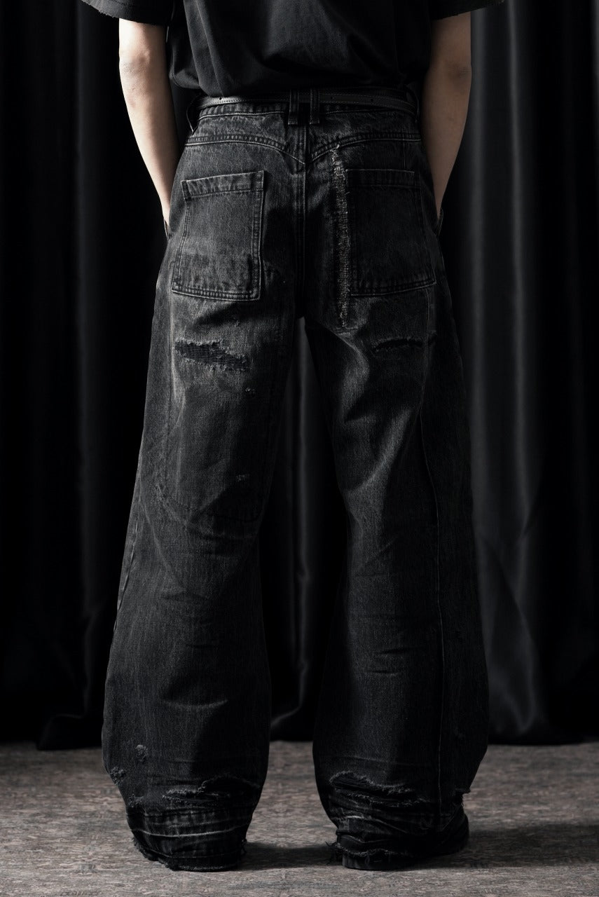 画像をギャラリービューアに読み込む, Professor.E AGED DENIM PANTS (WASHED BLACK)