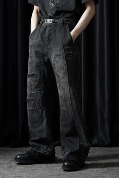 画像をギャラリービューアに読み込む, Professor.E AGED DENIM PANTS (WASHED BLACK)