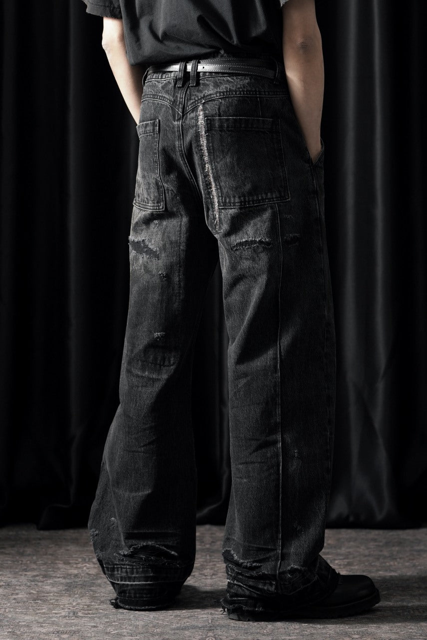 画像をギャラリービューアに読み込む, Professor.E AGED DENIM PANTS (WASHED BLACK)
