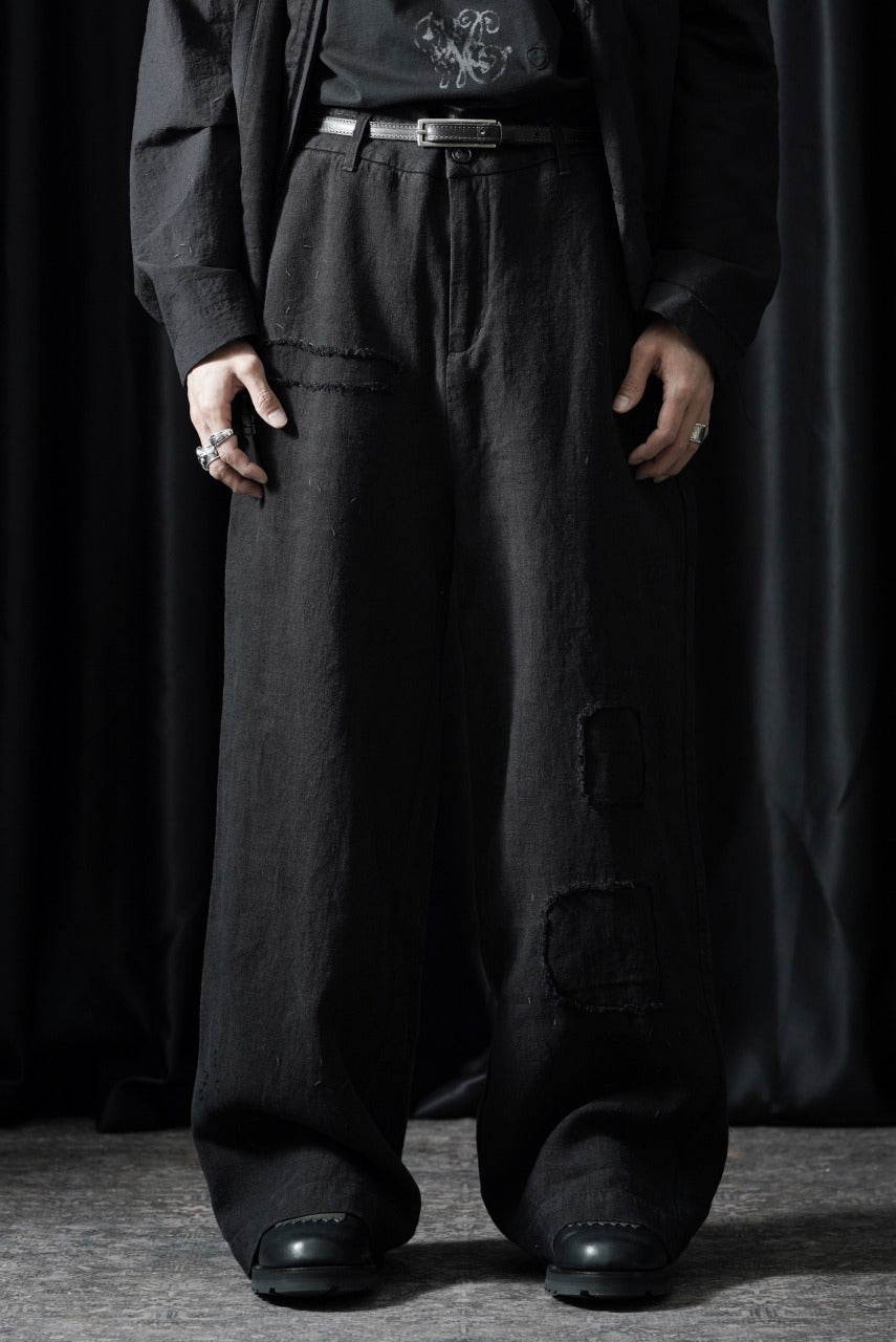 画像をギャラリービューアに読み込む, Professor.E REPAIRED CHINO TROUSERS (BLACK)