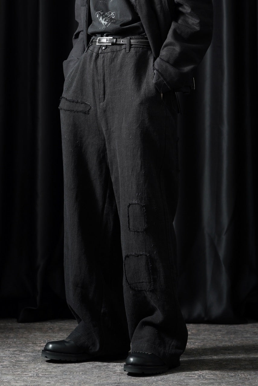 画像をギャラリービューアに読み込む, Professor.E REPAIRED CHINO TROUSERS (BLACK)