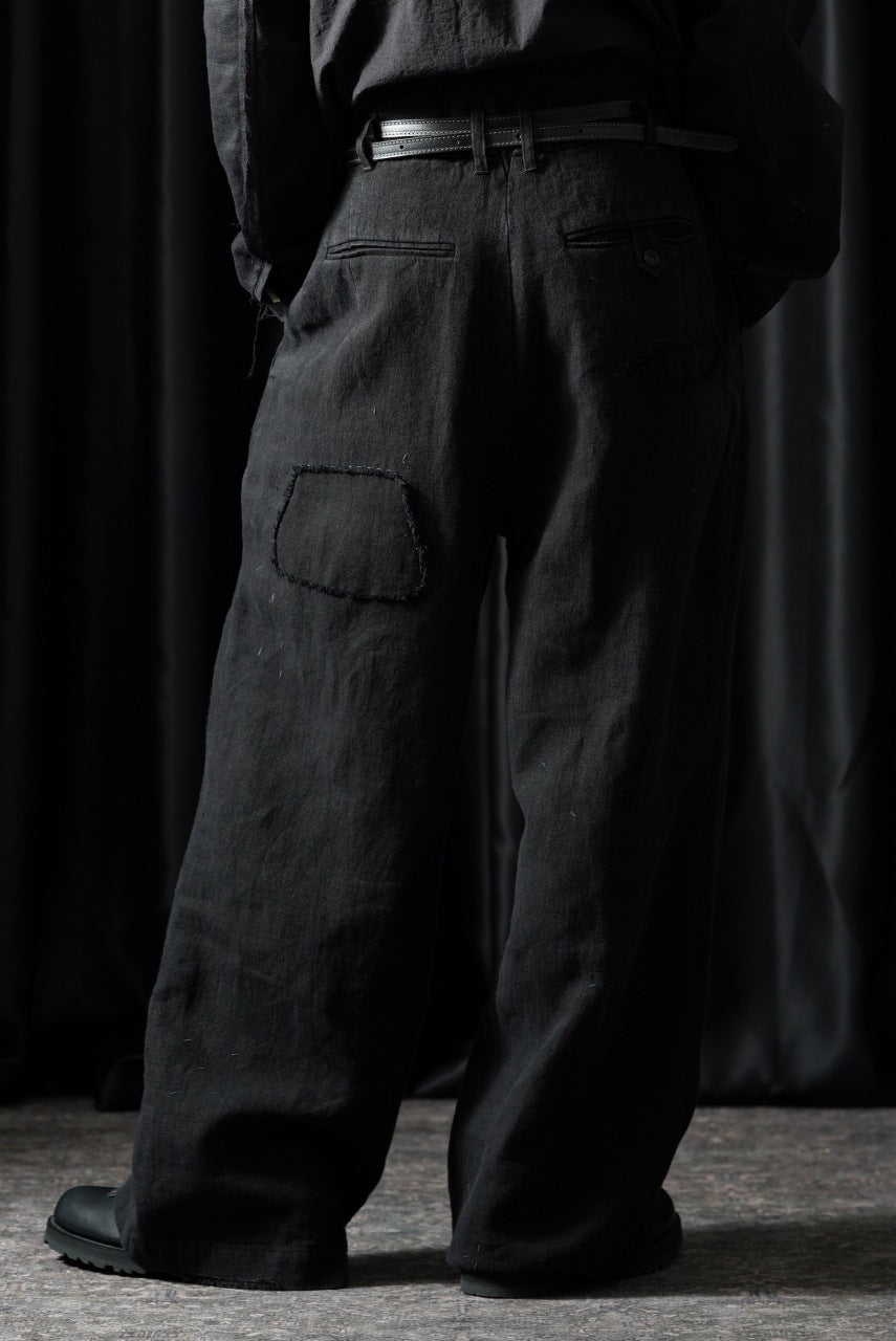 画像をギャラリービューアに読み込む, Professor.E REPAIRED CHINO TROUSERS (BLACK)