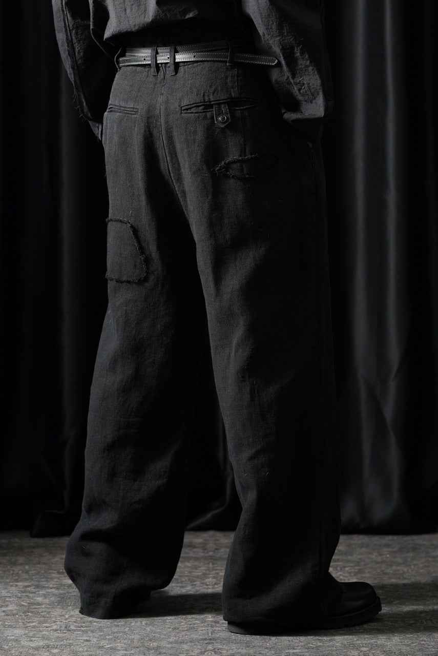 画像をギャラリービューアに読み込む, Professor.E REPAIRED CHINO TROUSERS (BLACK)