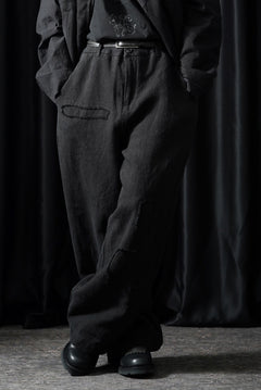 画像をギャラリービューアに読み込む, Professor.E REPAIRED CHINO TROUSERS (BLACK)