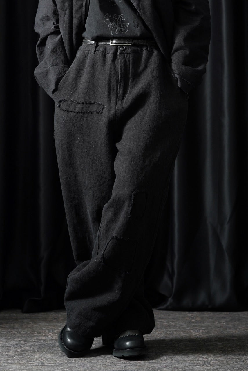 画像をギャラリービューアに読み込む, Professor.E REPAIRED CHINO TROUSERS (BLACK)