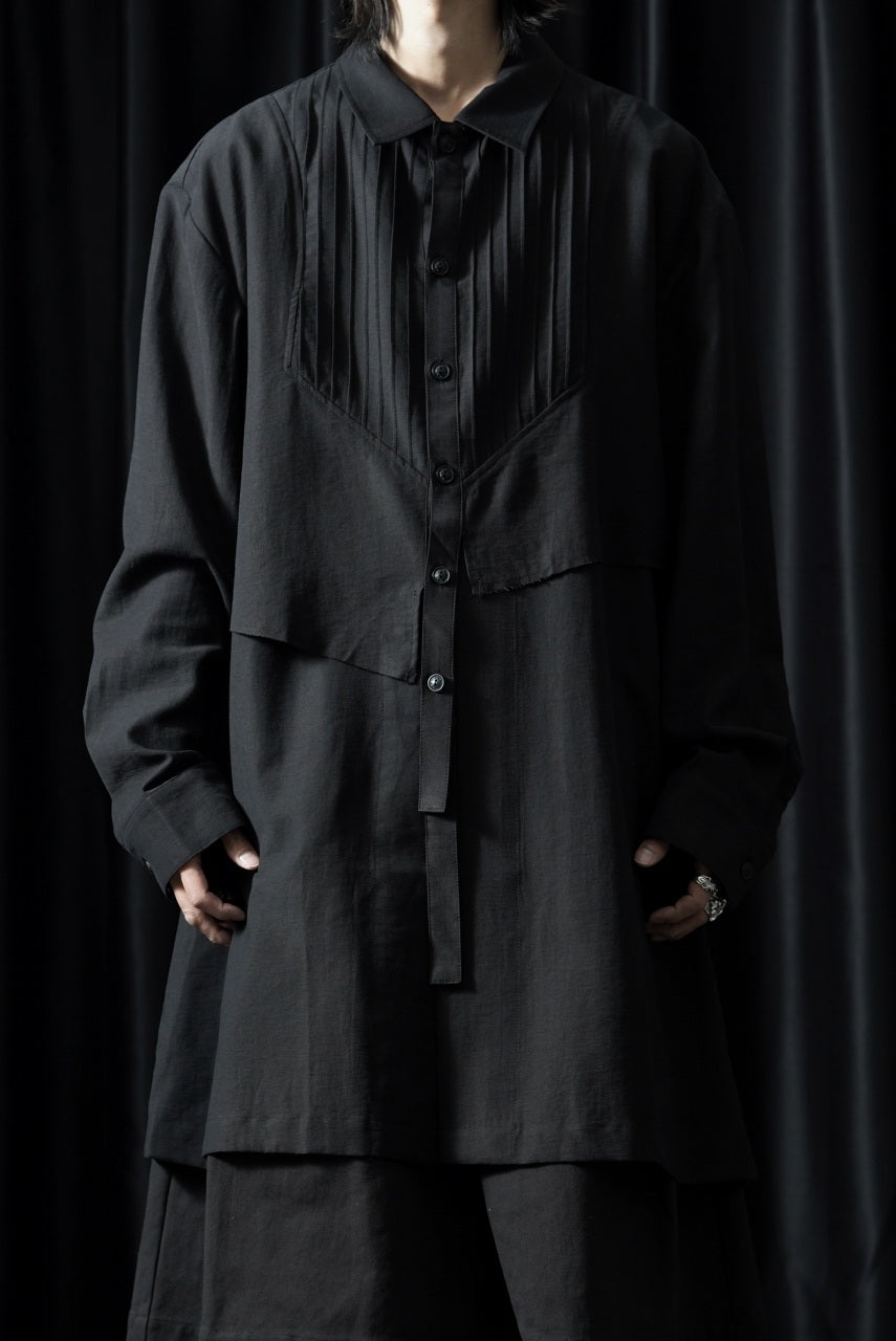 Professor.E OVERSIZED LAYERED SHIRT (BLACK)
