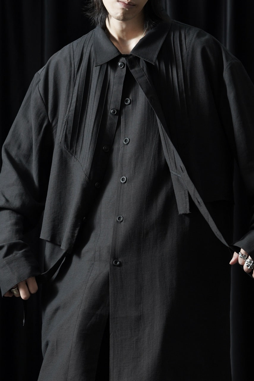 画像をギャラリービューアに読み込む, Professor.E OVERSIZED LAYERED SHIRT (BLACK)