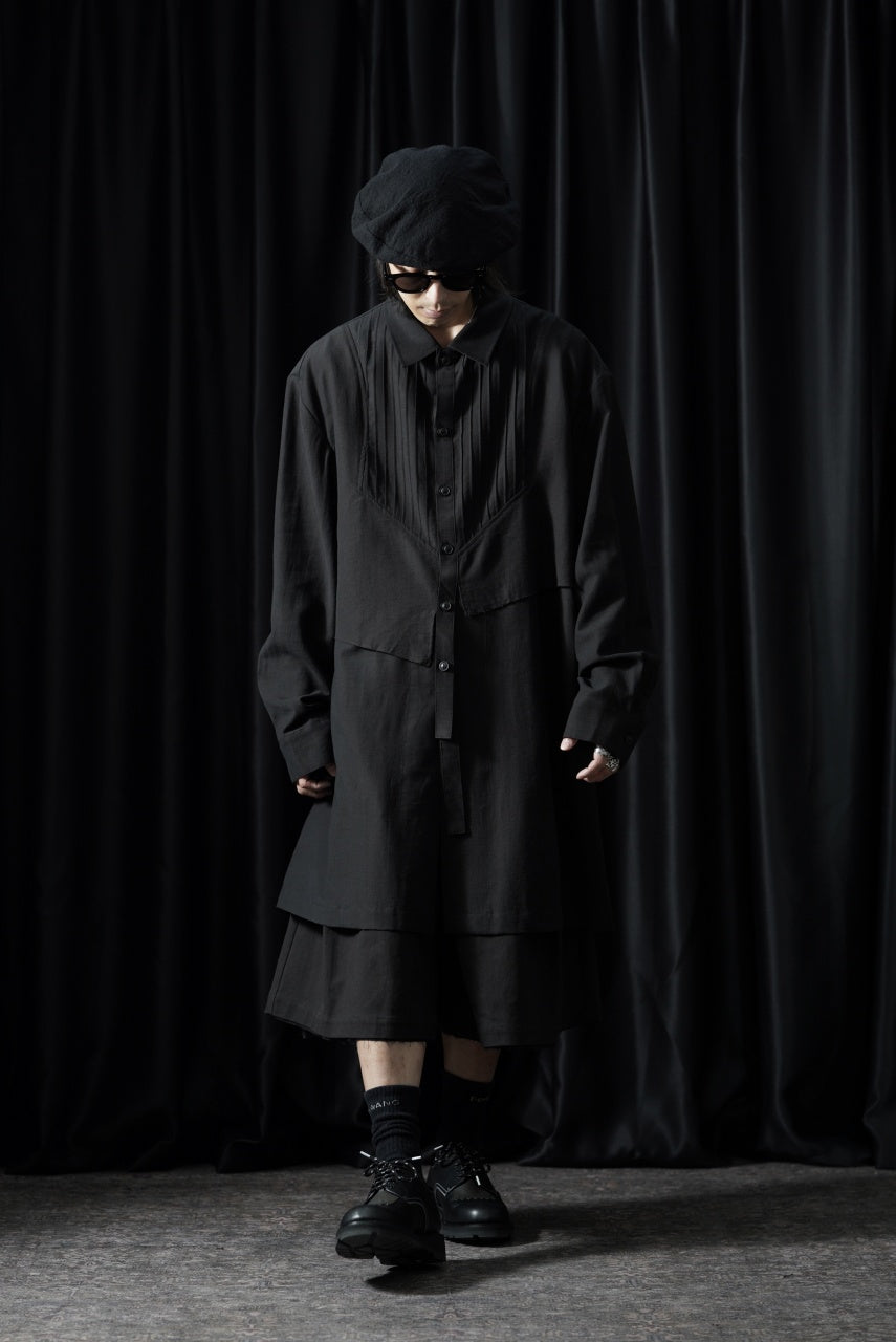 画像をギャラリービューアに読み込む, Professor.E OVERSIZED LAYERED SHIRT (BLACK)