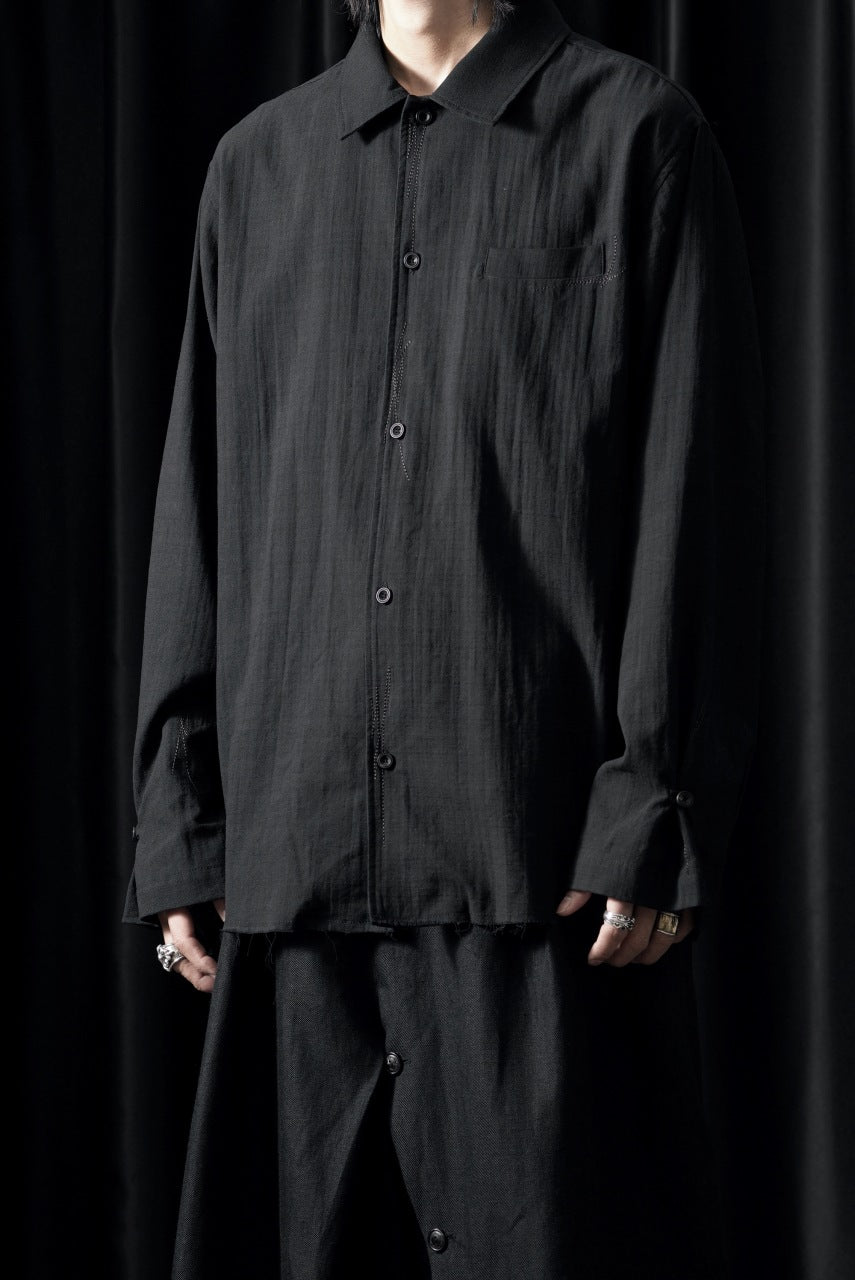 画像をギャラリービューアに読み込む, Professor.E EMBROIDERED SHIRT (BLACK)