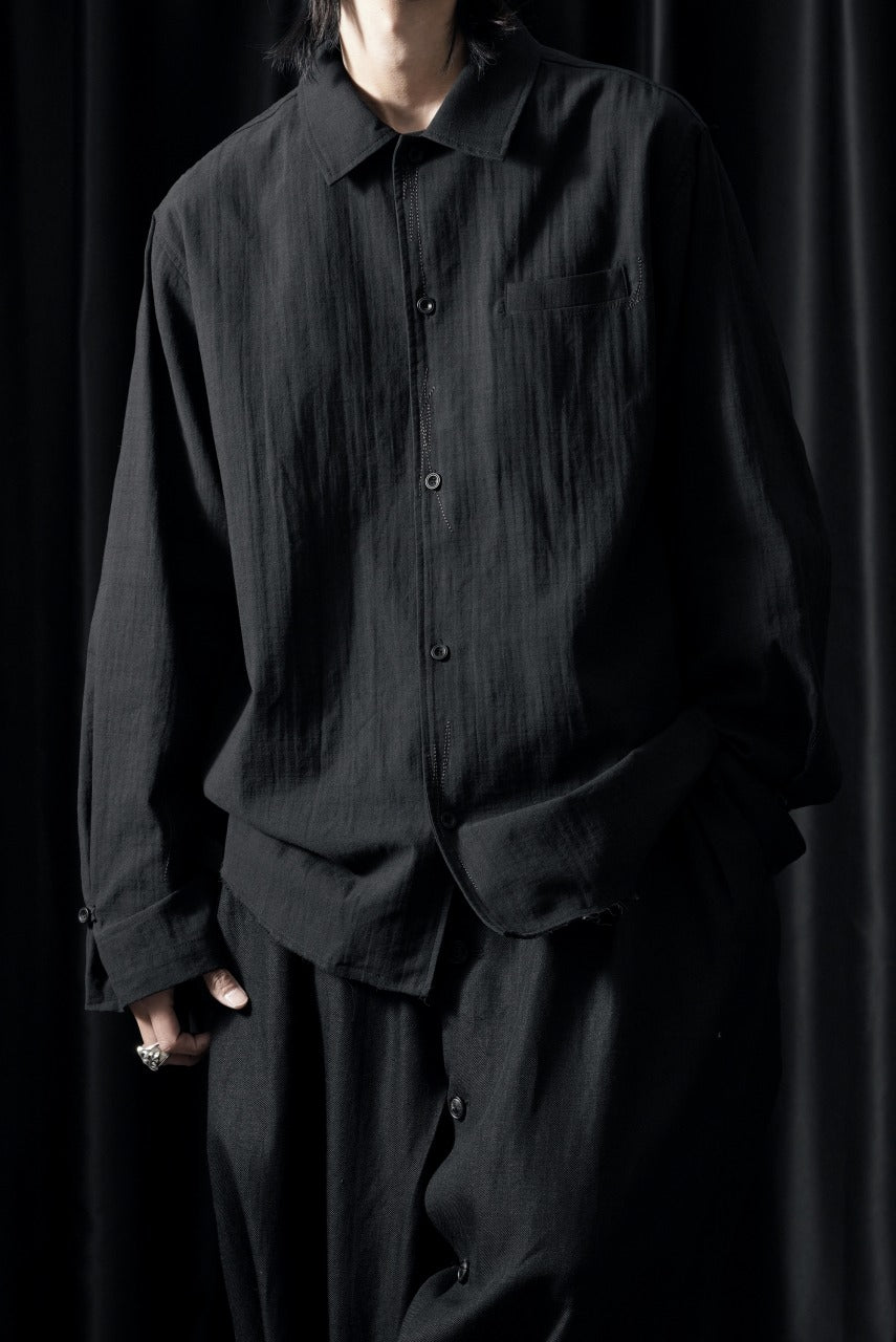 画像をギャラリービューアに読み込む, Professor.E EMBROIDERED SHIRT (BLACK)