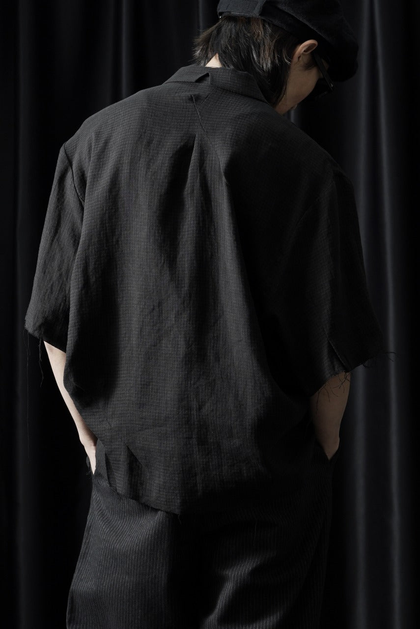 画像をギャラリービューアに読み込む, Professor.E CHECK SHORT SLEEVE SHIRT (BLACK)