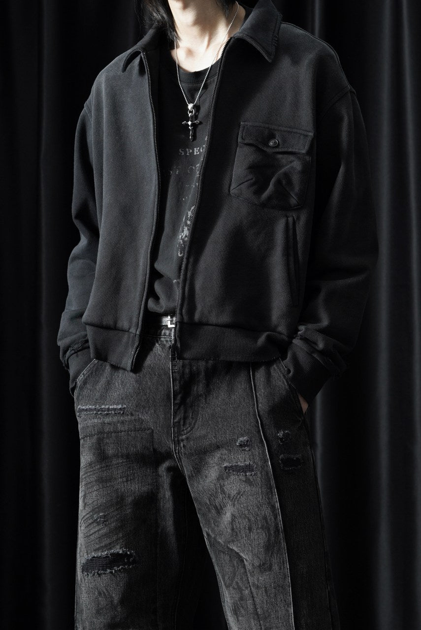 Professor.E AGED SINGLE POCKET JACKET (WASHED BLACK)