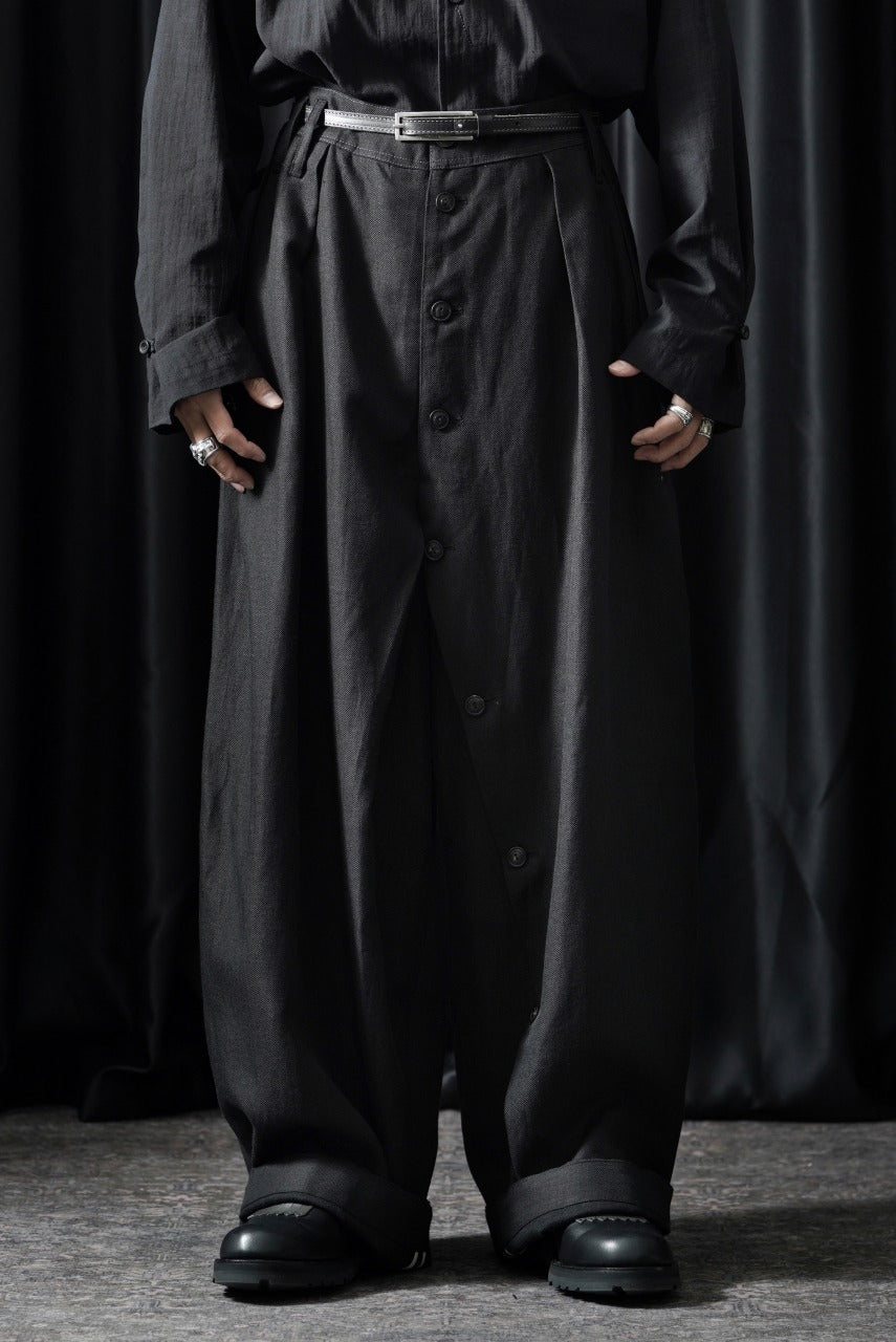 画像をギャラリービューアに読み込む, Professor.E BUTTON DRAFT PANTS (BLACK)