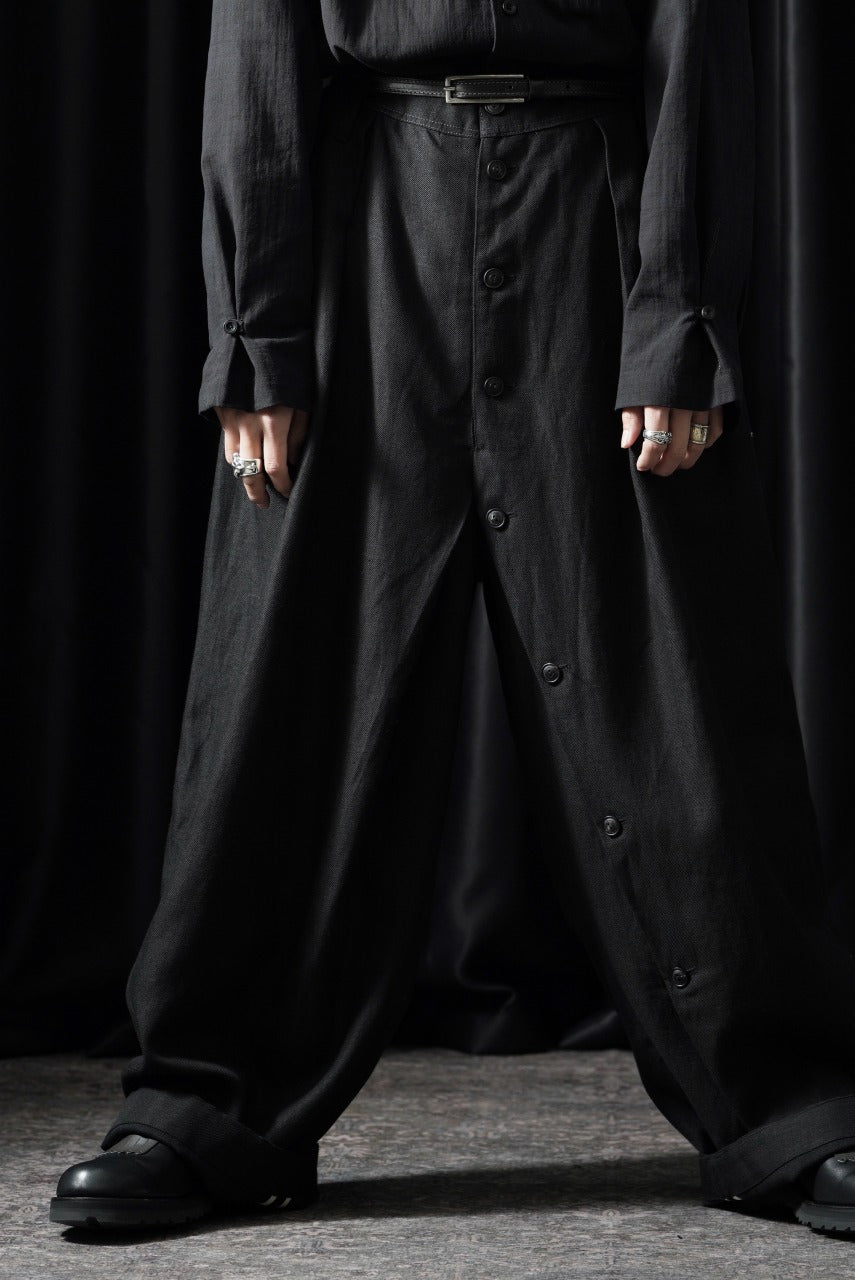 Professor.E BUTTON DRAFT PANTS (BLACK)