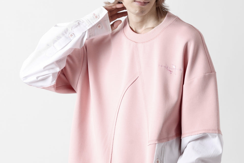 画像をギャラリービューアに読み込む, Feng Chen Wang MULTIPLE PANELLED SWEATER (PINK)