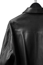 Load image into Gallery viewer, PORTER CLASSIC ENTREFINO LEATHER ZIP UP JACKET W / LOVE &amp; PEACE SILVER (BLACK)