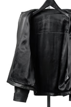 Load image into Gallery viewer, PORTER CLASSIC ENTREFINO LEATHER ZIP UP JACKET W / LOVE &amp; PEACE SILVER (BLACK)
