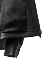 Load image into Gallery viewer, PORTER CLASSIC ENTREFINO LEATHER ZIP UP JACKET W / LOVE &amp; PEACE SILVER (BLACK)