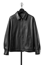 Load image into Gallery viewer, PORTER CLASSIC ENTREFINO LEATHER ZIP UP JACKET W / LOVE &amp; PEACE SILVER (BLACK)