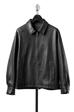 Load image into Gallery viewer, PORTER CLASSIC ENTREFINO LEATHER ZIP UP JACKET W / LOVE &amp; PEACE SILVER (BLACK)
