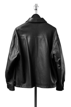 Load image into Gallery viewer, PORTER CLASSIC ENTREFINO LEATHER ZIP UP JACKET W / LOVE &amp; PEACE SILVER (BLACK)