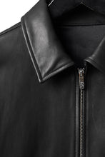 Load image into Gallery viewer, PORTER CLASSIC ENTREFINO LEATHER ZIP UP JACKET W / LOVE &amp; PEACE SILVER (BLACK)