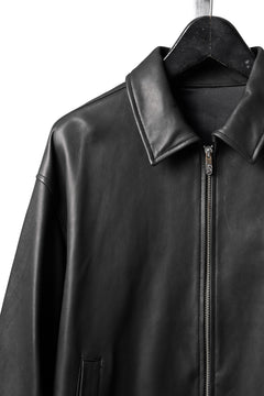 Load image into Gallery viewer, PORTER CLASSIC ENTREFINO LEATHER ZIP UP JACKET W / LOVE &amp; PEACE SILVER (BLACK)