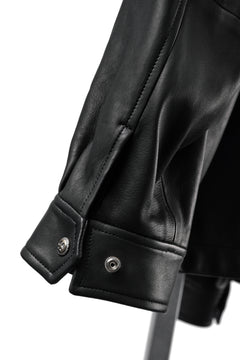 Load image into Gallery viewer, PORTER CLASSIC ENTREFINO LEATHER ZIP UP JACKET W / LOVE &amp; PEACE SILVER (BLACK)