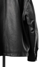 Load image into Gallery viewer, PORTER CLASSIC ENTREFINO LEATHER ZIP UP JACKET W / LOVE &amp; PEACE SILVER (BLACK)