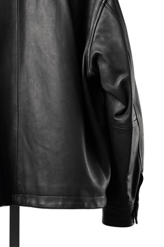 Load image into Gallery viewer, PORTER CLASSIC ENTREFINO LEATHER ZIP UP JACKET W / LOVE &amp; PEACE SILVER (BLACK)