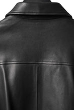 Load image into Gallery viewer, PORTER CLASSIC ENTREFINO LEATHER ZIP UP JACKET W / LOVE &amp; PEACE SILVER (BLACK)