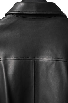 Load image into Gallery viewer, PORTER CLASSIC ENTREFINO LEATHER ZIP UP JACKET W / LOVE &amp; PEACE SILVER (BLACK)