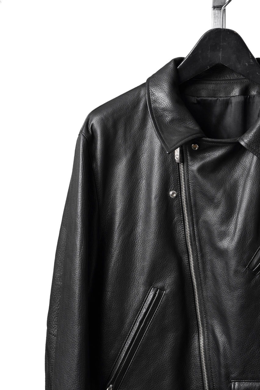 画像をギャラリービューアに読み込む, PORTER CLASSIC PC RIDERS JACKET W / LOVE &amp; PEACE SILVER (BLACK)