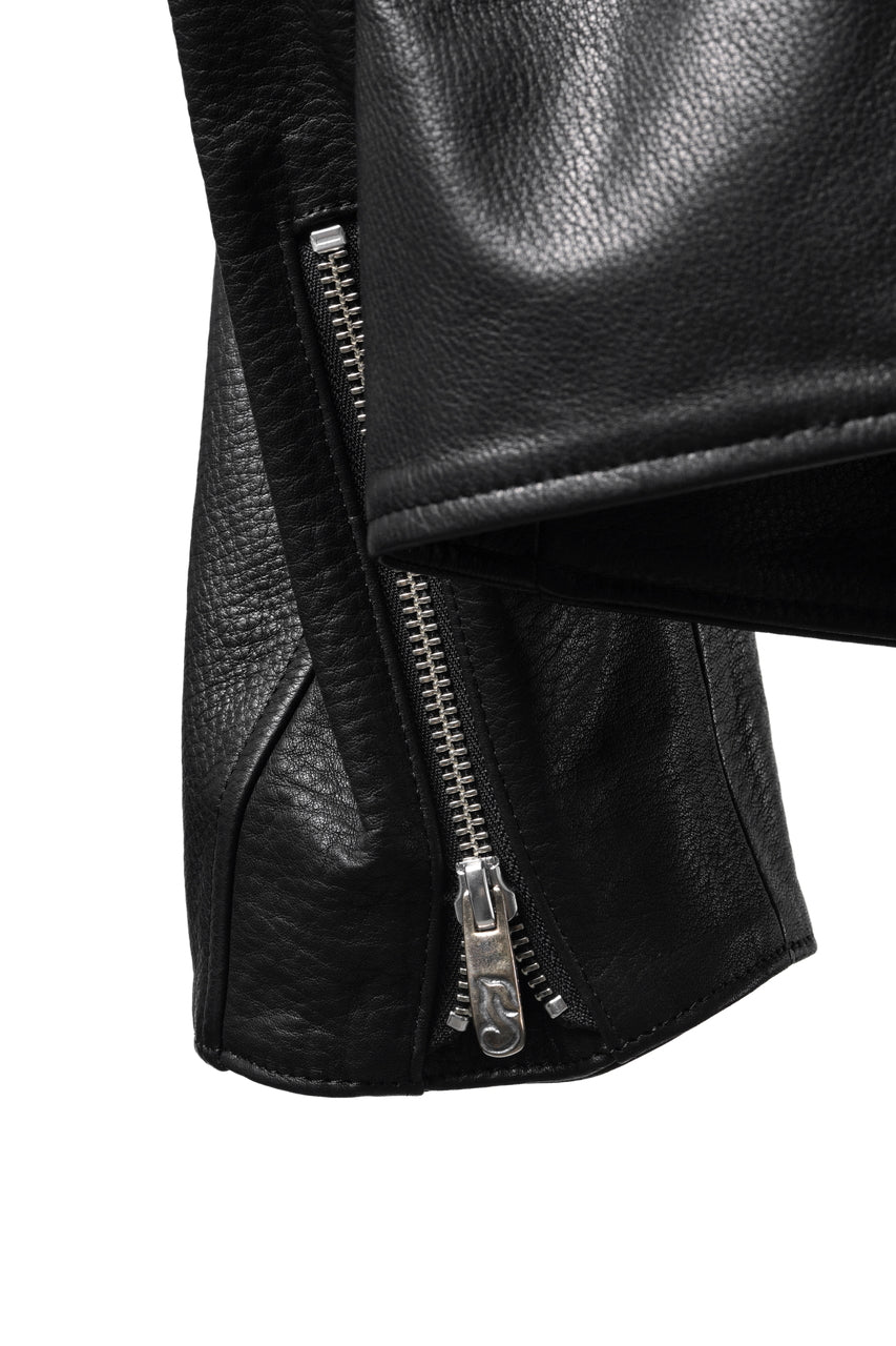画像をギャラリービューアに読み込む, PORTER CLASSIC PC RIDERS JACKET W / LOVE &amp; PEACE SILVER (BLACK)