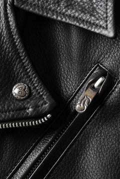 画像をギャラリービューアに読み込む, PORTER CLASSIC PC RIDERS JACKET W / LOVE &amp; PEACE SILVER (BLACK)