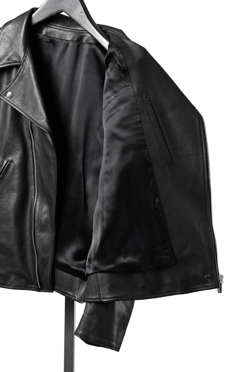 画像をギャラリービューアに読み込む, PORTER CLASSIC PC RIDERS JACKET W / LOVE &amp; PEACE SILVER (BLACK)